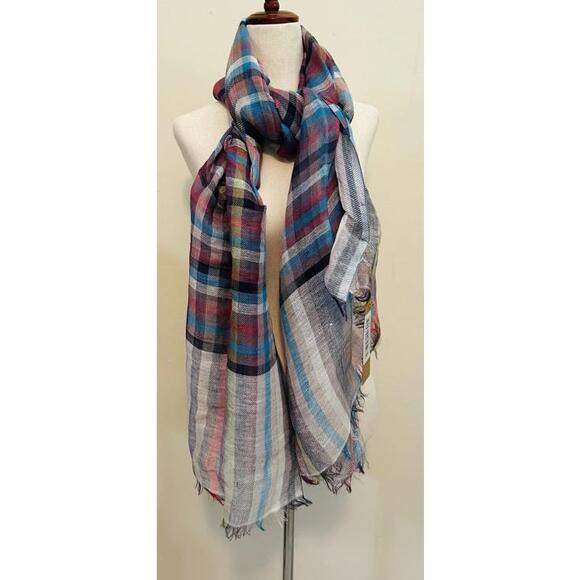 Inoui Paris Etole Card Cotton Scarf, $138 Retail, NWT - Picture 1 of 3
